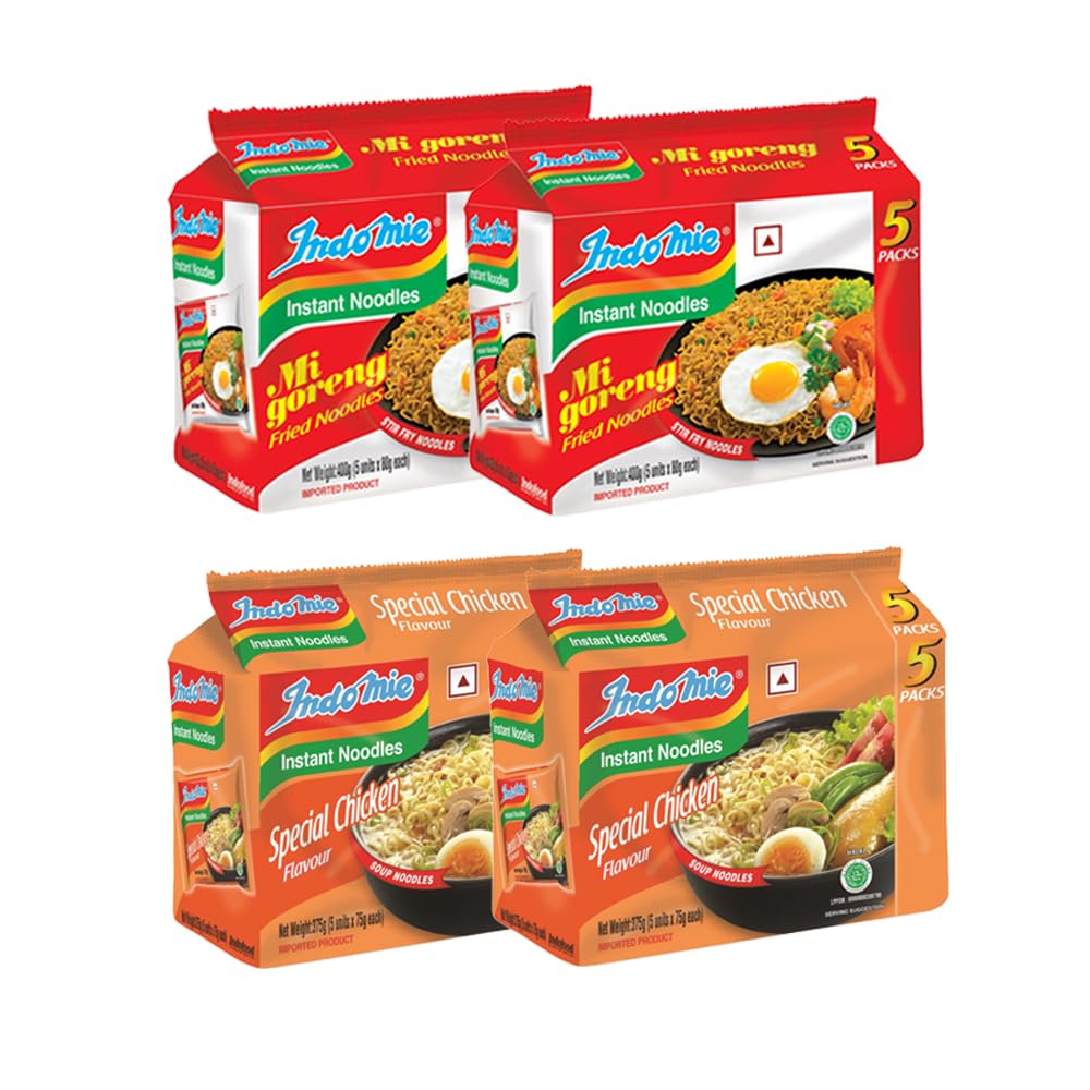 Indomie Combo 20 Packets Mi Goreng(10 Packets) Special Chicken(10 Packets),85 Grams