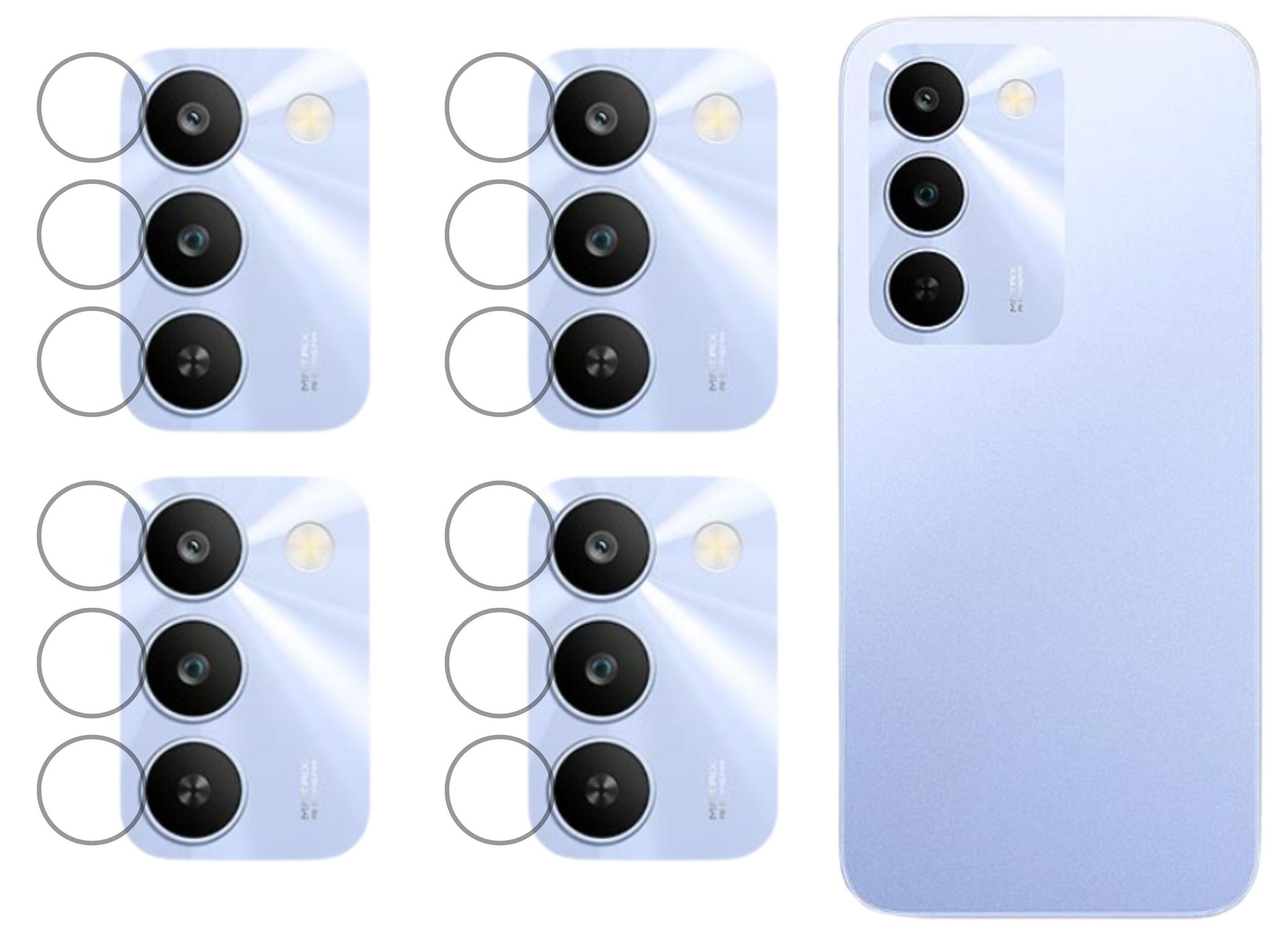 ISAAK Back Camera Lens Protector compatible for Realme C83 (Pack of 4)