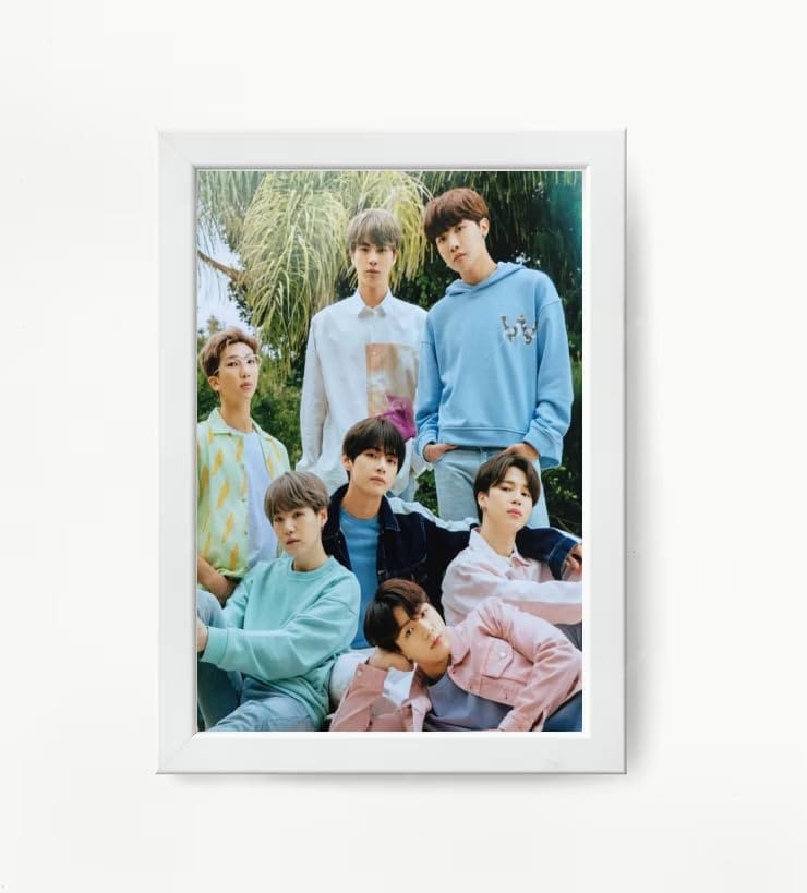 NOKKES Bts Army Bangtan Boy V suga J-Hope Jungkook Jin Jimin Rm 5X7 Inch Size Photo Frame Photo Home Office_EQW244