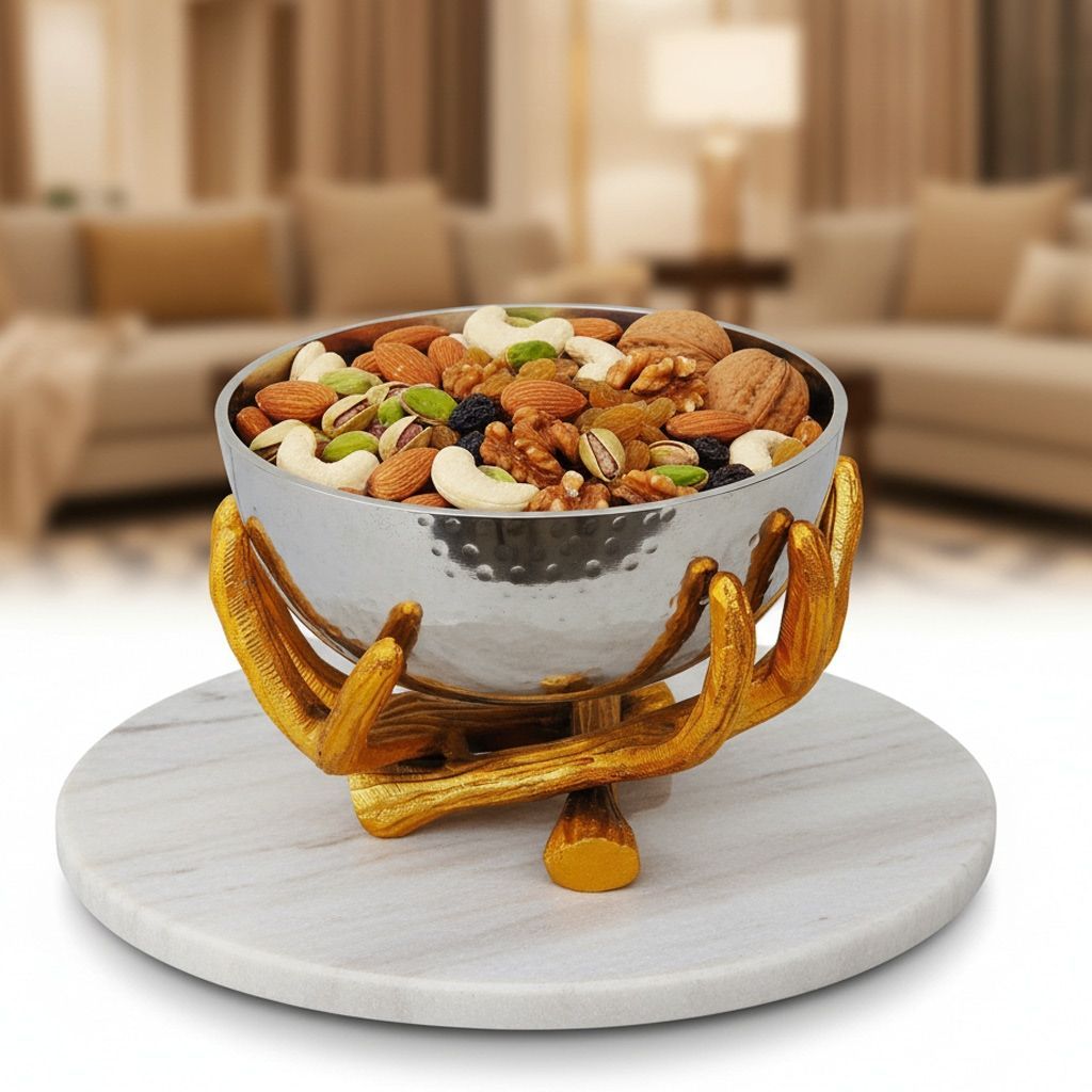 Aluminium Decorative Panja Bowl Platter (AMAS3192/9)