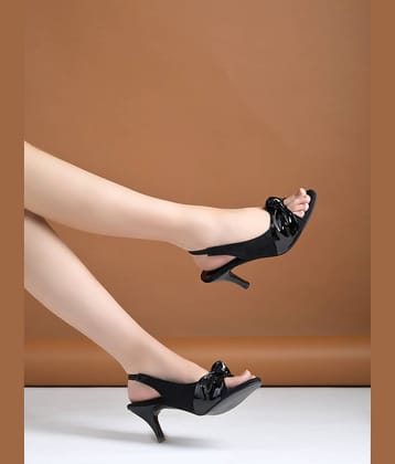 Shoetopia Black Women's Sandal Heels