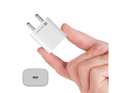 Portronics Adapto 25 Plus GaN Technology, 25W Fast Charging, Type C PD Adaptor