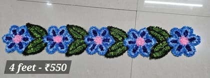 WOOLEN BORDER RANGOLI MAT 4 FEET