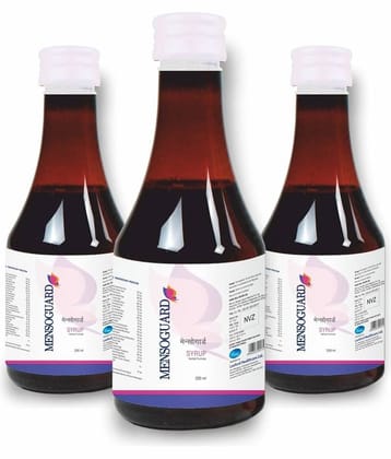 Leeford Mensoguard Syrup, Relieves cramps, regulates flow & reduces irregularities, 200ml Pack of 3