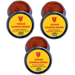 PACK OF 3 REMIUM KESAR SANDALWOOD TILAK PASTE