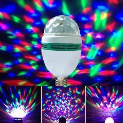SPARKWORLD Disco LED Rotating Bulb Light RGB Multicolor Magic Ball Lamp for Party, Home, Events & DJ Setup (B22 Base) | Size: 2.5cm SPARKWORLD Disco LED Rotating Bulb Light RGB Multicolor Magic Ball Lamp for Party, Home, Events & DJ Setup (B22 Base) | Size: 2.5cm