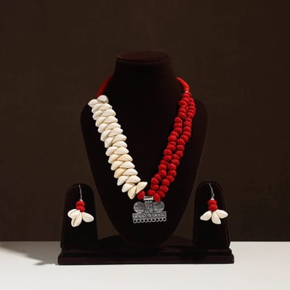 Multicolor - Handmade German Silver Shell Necklace Set 12
