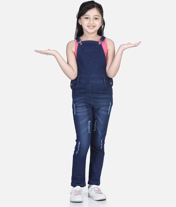StyleStone Girls Denim Dungarees ( Pack of 1 , Blue )