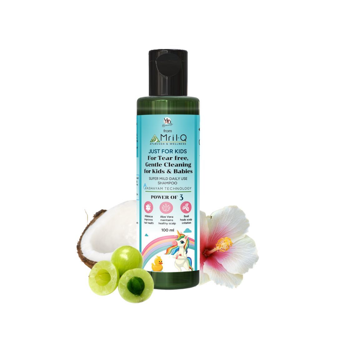 MrilQ Just for Kids | Mild Conditioning Shampoo | Daily Use |No Tears | Heals Itchy Scalp & Cradle Cap | Sulphate, Paraben & SLS Free (pack of 2)