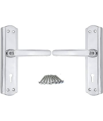 OJASS Steel Premium Range Mortise Door Handle Size 7 Inch Chrome Plated Finish for House Hotel Bedroom Living Room Main Door Pack of 1 Pair (S05MCPL)