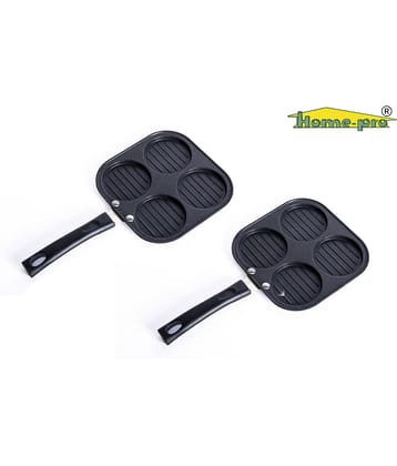 HomePro - Uttampam PK 2 Aluminium Non-Stick Grill Pan 1200 ml ( Pack of 2 )