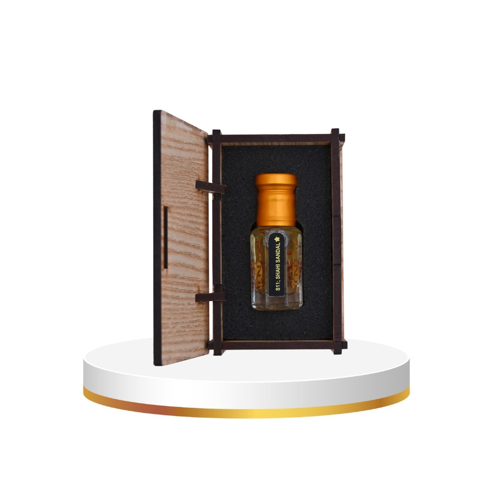 alNaqi Shahi Sandal 6ml - Original Sandalwood-Attar for Men, Long Lasting Chandan-Itra, Alcohol Free Shahi-Perfume, Premium Woody Scent