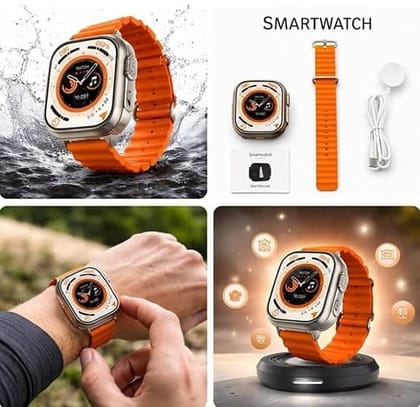 T-10 Ultra Bluetooth Smartwatch with HD Display, Step Counter, Calorie Tracker, Sports Modes and Real-Time Health Monitoring Features