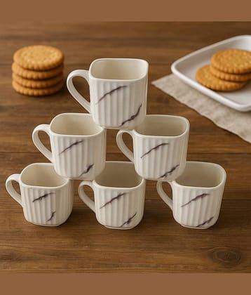 Love Unlimited Solid Bone China Tea Cup 150 ml ( Pack of 6 )