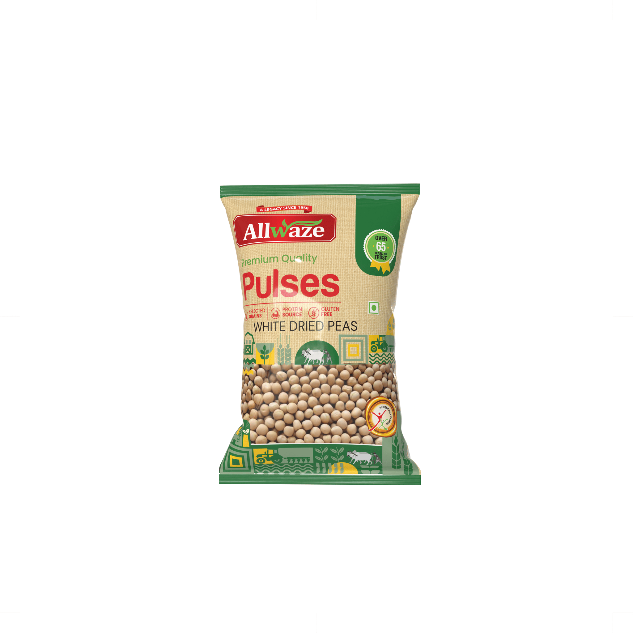 Allwaze White dried peas 500gram
