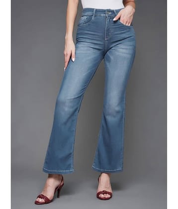 Miss Chase - Light Blue Denim Wide Leg Women's Jeans ( Pack of 1 )