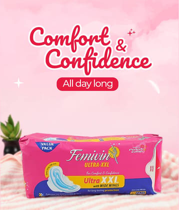 Leeford Femivin Cottony Cover XXL Ultra Sanitary Pad Soft Long Lasting Protection 30 Pads