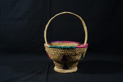 Golden Grass Flower Basket