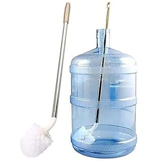 20L Water Can Cleaning Brush | 360 Rotating Nylon Bristles | Wet & Dry Multi-Use Scrubber for Water Dispensers, Cans, Jars & Bottles | Long Handle Brush (Multicolor)