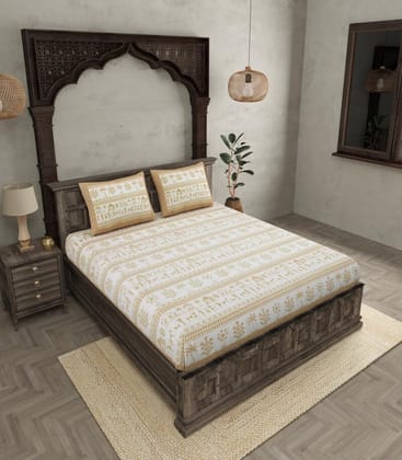 290 TC Premium Cotton Safari Adventure Double Bedsheet 290 TC Premium Cotton Safari Adventure Double Bedsheet