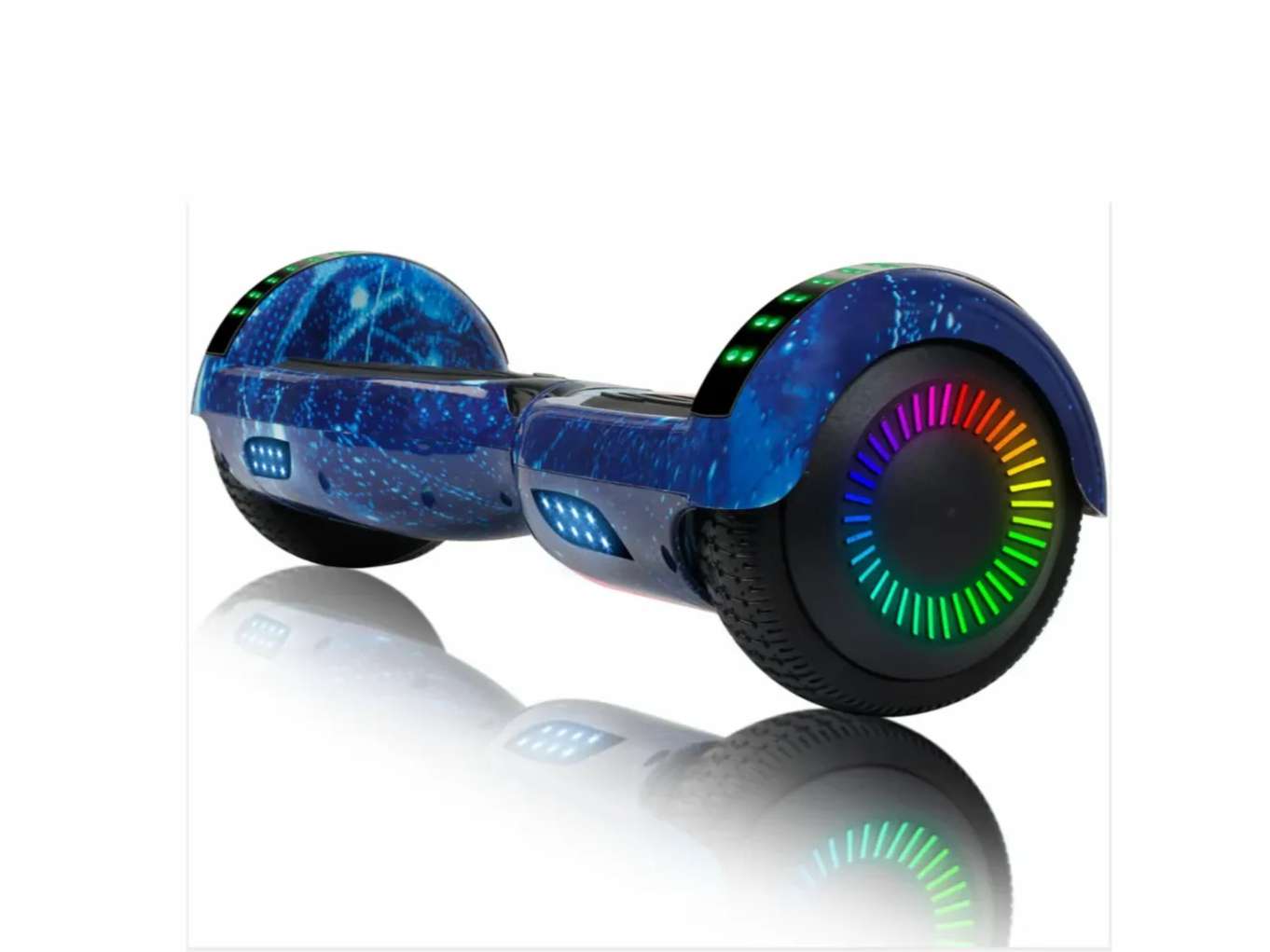 PULSEBOARD P6+ UL 2272 Certified Hoverboard Self Balancing Electric Scooter 6.5 Inch for Adult and Kids with LED Light and App (Blue Galaxy)