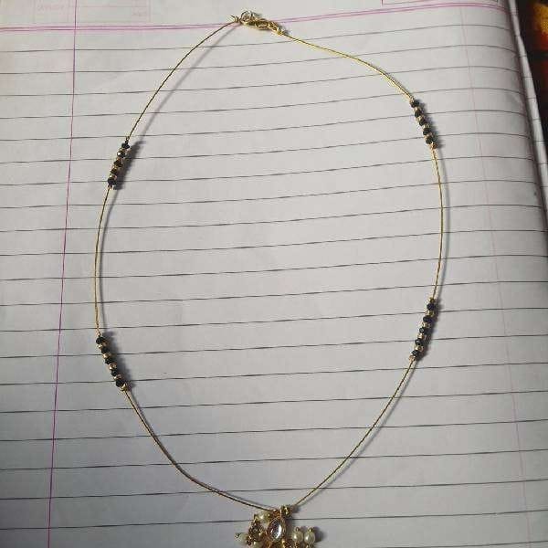 Artificial White Mangalsutra Lightweight Comfort Wear Jewellery