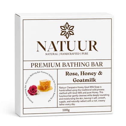 QUEEN Rose, Honey & Goatmilk Premium Bathing Bar Soft. Gentle. Nourishing QUEEN Rose, Honey & Goatmilk Premium Bathing Bar Soft. Gentle. Nourishing