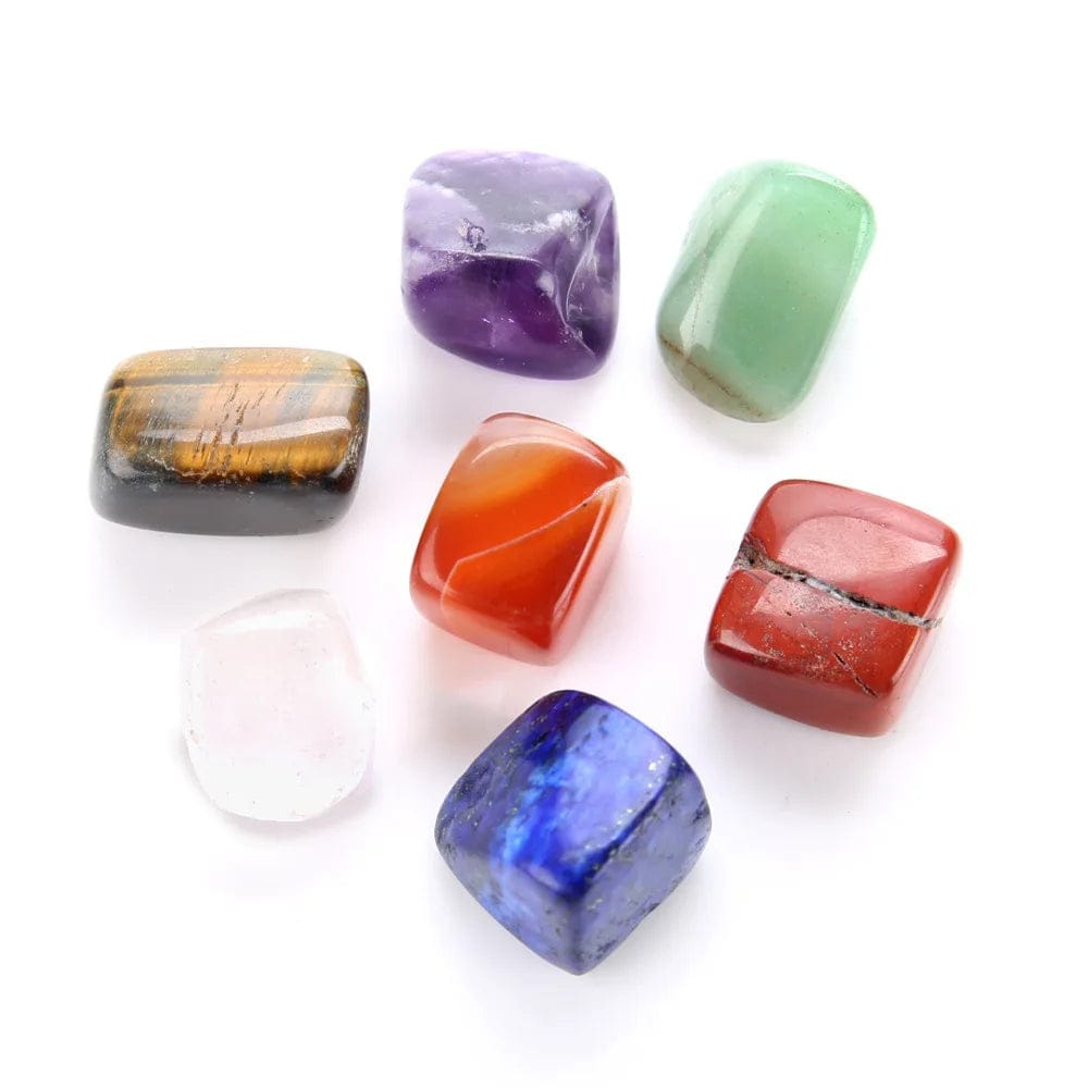 Hot Selling Natural Crystal Healing Stone Engrave Chakra Sets