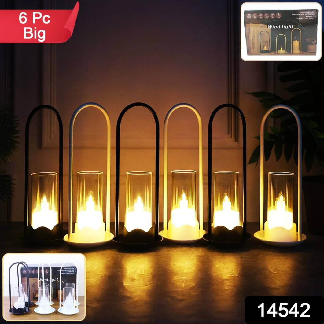 Big Wind Light Style Decorative Flameless LED Candles (6 Pcs)