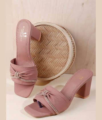 PLANET WALK Peach Women's Sandal Heels