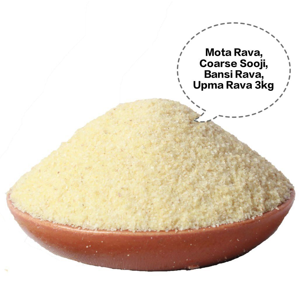 Mota Rava, Coarse Sooji, Bansi Rava, Upma Rava, Suji 3kg