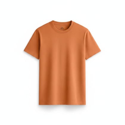 Solid Men's Crew Neck T-Shirt - Burnt Orange