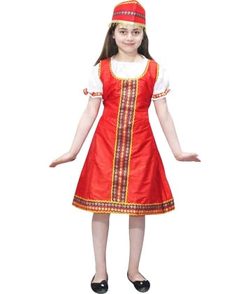 Russian Costume For Girls, International Ethnic Wear Dress For 15-16 Year