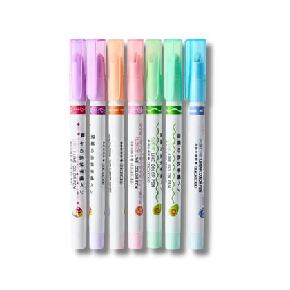Saadhya Notes Liner Color Pen Set of 6 – No More Boring Lines or Dull Designs; Create Stunning Borders, Cute Shapes &amp; Vibrant Patterns with Powerful Smooth-Flow Pastel Liner Pens for Kids &amp; Creators