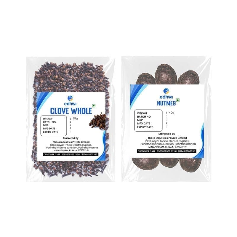 EDHWI Nutmeg 40g & Clove 25g Combo | Premium Spices for Cooking, Baking & Flavoring