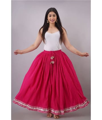 FABRR Cotton A-Line Skirt - Pink Single