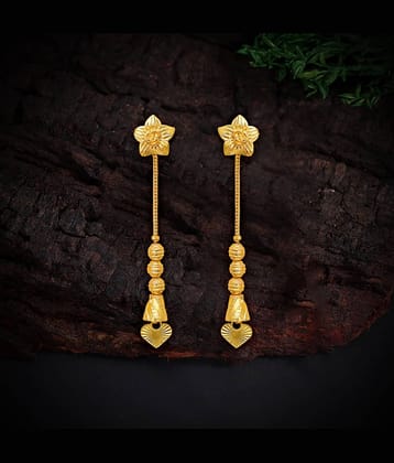 LUV FASHION Gold Chandelier Earrings ( Pack of 1 )