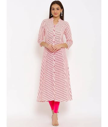 NeshamaKurti - Pink Rayon Women's A-line Kurti ( Pack of 1 )