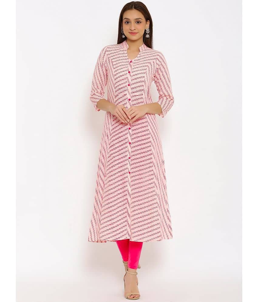 NeshamaKurti - Pink Rayon Women's A-line Kurti ( Pack of 1 )