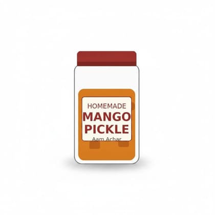 Homemade Mango Pickle (Aam Achar) - 1 kg - One plastic jar