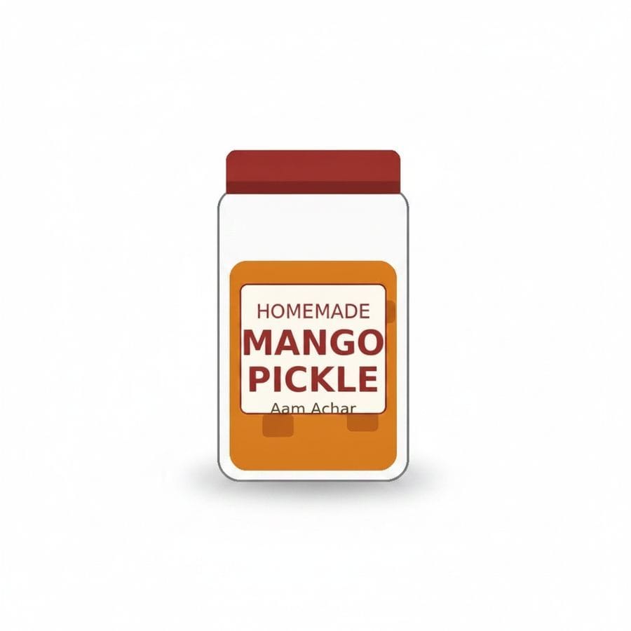 Homemade Mango Pickle (Aam Achar) - 1 kg - One plastic jar