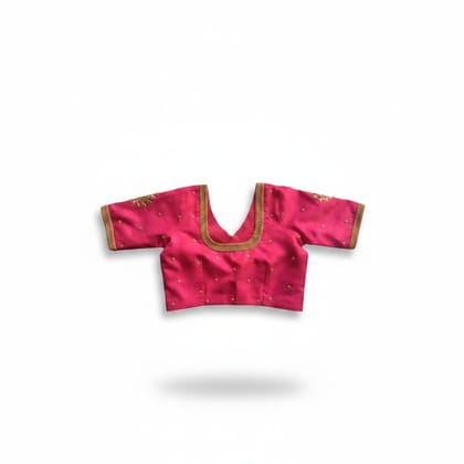 Pink Embroidered Ethnic Blouse