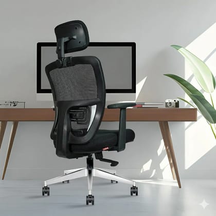 ROSE Woodpecker Mesh Office Chair (Black, High Back)