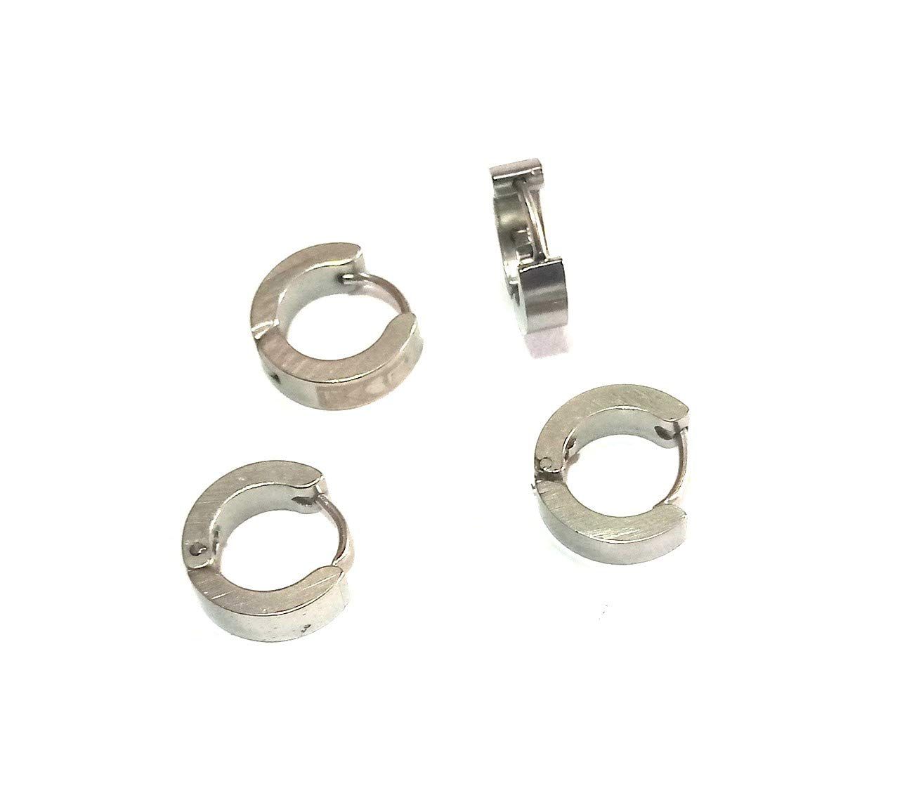 Nawani 2 Pair Mens Jewellery Silver Studs Earring/Earring for Men/Boys/Boyfriend.