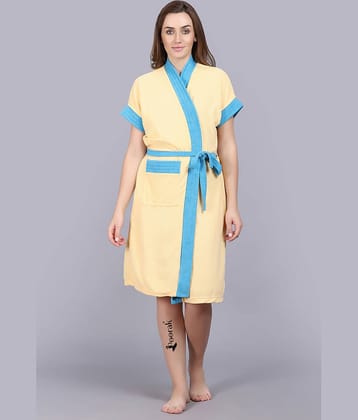 Poorak Blue Free Size Bathrobe ( Pack of 1 )