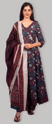 Rekha fashion_exclusive deep-green Cotton wear printed kurti set with dupatta Rekha fashion_exclusive deep-green Cotton wear printed kurti set with dupatta