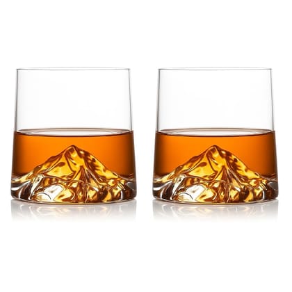 Mount Everest 3D Whiskey Glass | 230 ML | Unique Crystal Bourbon Glass for Whiskey Lovers | Perfect for Whisky, Juice, Water, Liquor, Scotch, Cocktail Mug