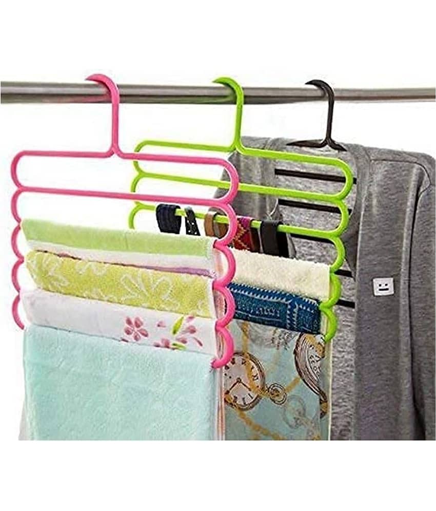 Saule 5 Layer Clothes Hanger Wardrobe Storage Multi Purpose - Set of 3