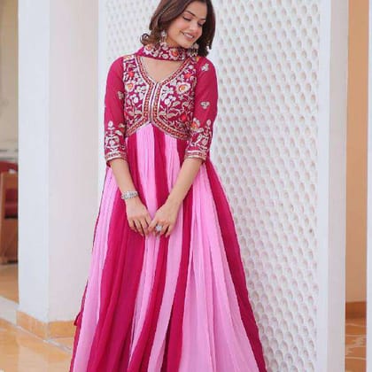 Festival Long Gown with dupatta