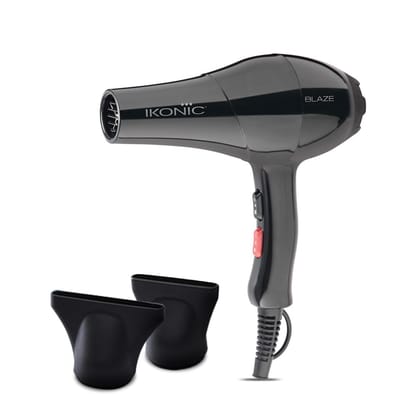 Ikonic Blaze Hair Dryer 1800W-2000W 3 Heat and 2 Speed Setting Combination Powerful AC Motor comes with 2 Interchangeable Nozzles, For All Hair Types Ikonic Blaze Hair Dryer 1800W-2000W 3 Heat and 2 Speed Setting Combination Powerful AC Motor comes with 